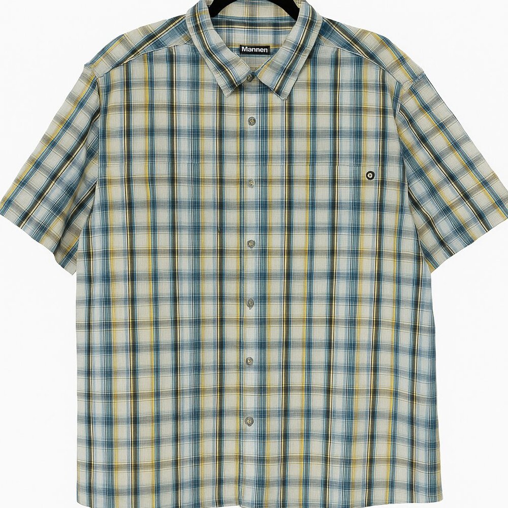 Marmot Plaid Short Sleeve Button Shirt XXL‎ Outdoor Hiking Casual Great Cond